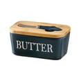 thumbnail image 1 of deevoka Ceramic Butter Dish Reusable Practical Multiuse with Cover Cheese, 1 of 9