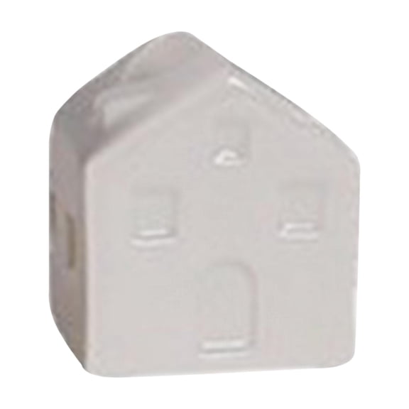 deevoka Ceramic Candle Holder Ornament Small House Shaped Modern Centerpiece Craft Candlestick for Wedding Desktop Church Celebration Party , A A