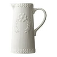 thumbnail image 1 of deevoka Ceramic Flower Vase Birthday Gift Desktop White for Holiday Fireplace Office Mouth 9.4 cm, 1 of 9