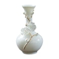 thumbnail image 1 of deevoka Ceramic Flower Vase Modern Floral Arrangement for Table Bookshelf Decoration White Long Neck, 1 of 9