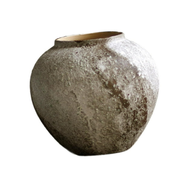 deevoka Ceramic Flower Vase Vintage Decorative Table Vase for Bedroom Entrance Shelf 22cm