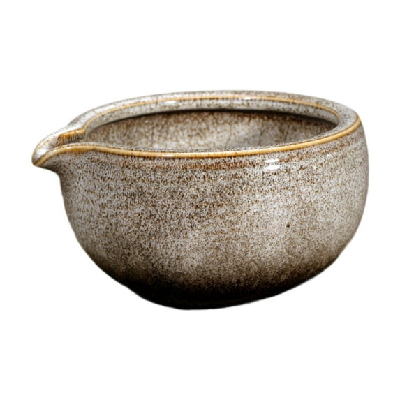 deevoka Ceramic Matcha Bowl 500ml Handmade Green Tea Cup for Family Beverage Friends white