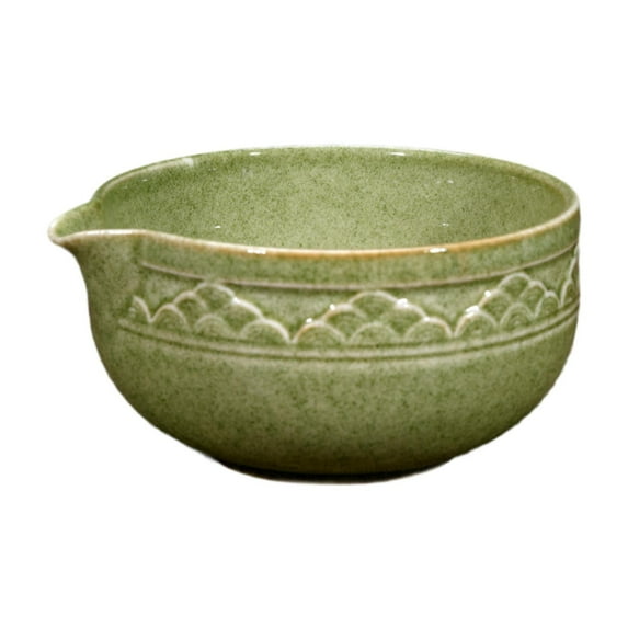 deevoka Ceramic Matcha Bowl Tea Ceremony Handcrafted for Beginner Tea Lovers Friends Large Matcha color