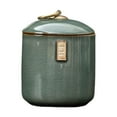 thumbnail image 1 of deevoka Ceramic Tea Storage Jar Can Coffee Container for Pantry Coffee Beans Kitchen Green, 1 of 9