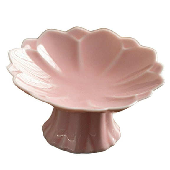 deevoka Ceramic Tray Multipurpose Modern Serving Platter for Snacks Appetizer Dining Pink