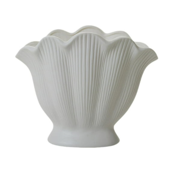 deevoka Ceramic Vase Aesthetic Modern Flower Pot for TV Cabinet Bedside Dining Table M