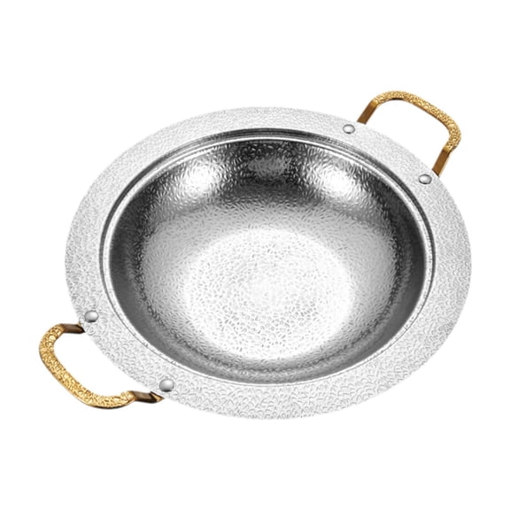 deevoka Chafing Dish Korean Ramen Pot Kimchi Soup Pot Multipurpose Sukiyaki Stockpot 2cm