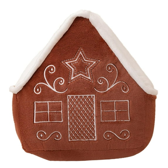 deevoka Christmas Couch Pillow Novelty Xmas Throw Pillow for Festival Office Bedroom 34x34 cm Red