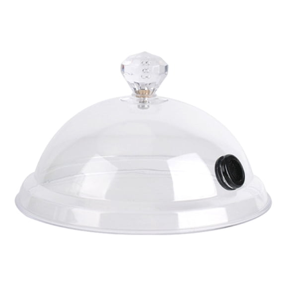 deevoka Clear Dome Smoking Cloche Food-grade Smoke Infuser Lid Kitchen Accessory for Bar Dia 16 cm
