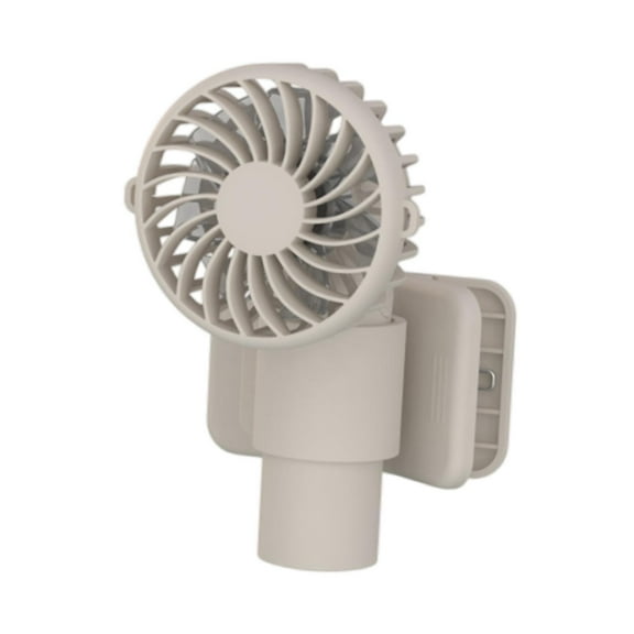 deevoka Clip on Fan Bed Adjustable Angle Summer Outdoor Camping Personal Fan Apricot
