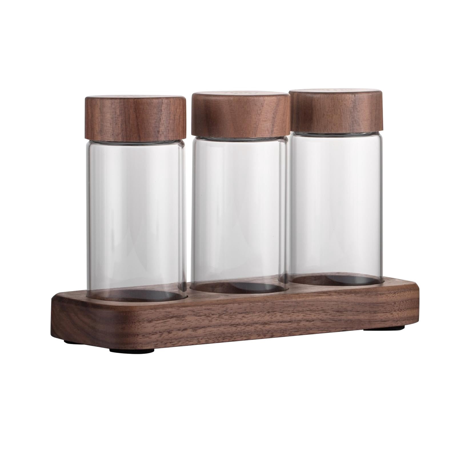 deevoka Coffee Bean Tubes Airtight Tea Countertop Organizer Glass Tube ...