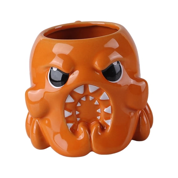 deevoka Coffee Cup Juice ml Smooth Funny Teaware Coffeeware Ceramic Milk Mug Orange