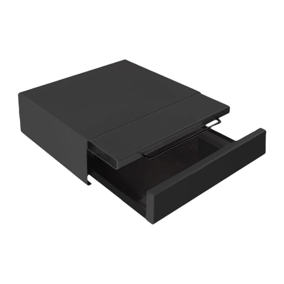 deevoka Coffee Maker Holder Oven Stand Coffee Station Organizer for Cafe Kitchen Bar Black