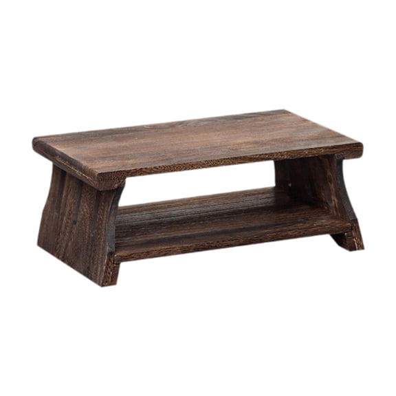 deevoka Coffee Table Sitting Dining Table Gifts Ornament Brown Versatile Floor Table S