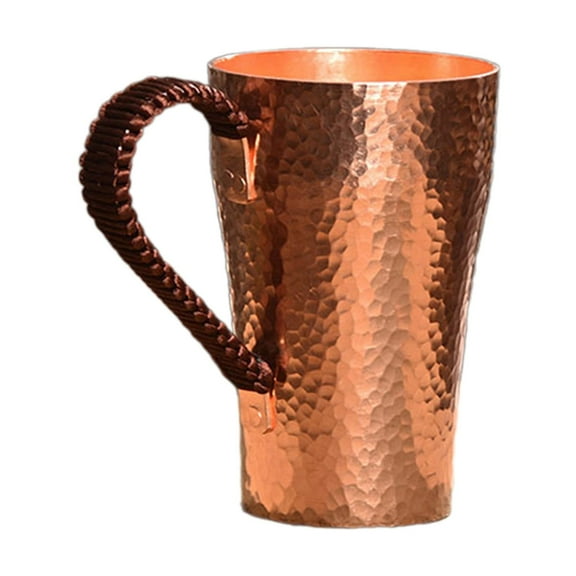 deevoka Copper Coffee Mug Handmade Pure Copper Cup 400ml Water Mug Drinkware for Tea Hot B