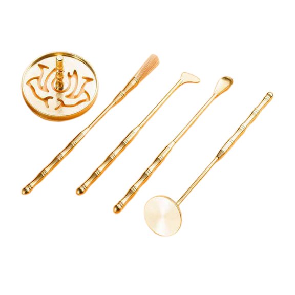 deevoka Copper Incense Making Kit Furnace Incense Tools Set DIY Introductory Long Handle