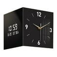 thumbnail image 1 of deevoka Corner Clock Creative Double Sided Wall Clock for Room Office 26cmx26cm, 1 of 9