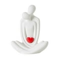 thumbnail image 1 of deevoka Couple Sculptures Crafts Ceramic Lover Statue for Bedroom Living Room Office, 1 of 9