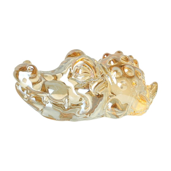 deevoka Crocodile Statue Miniature Animal Sculpture for Bookcase Living Room Desktop Gold