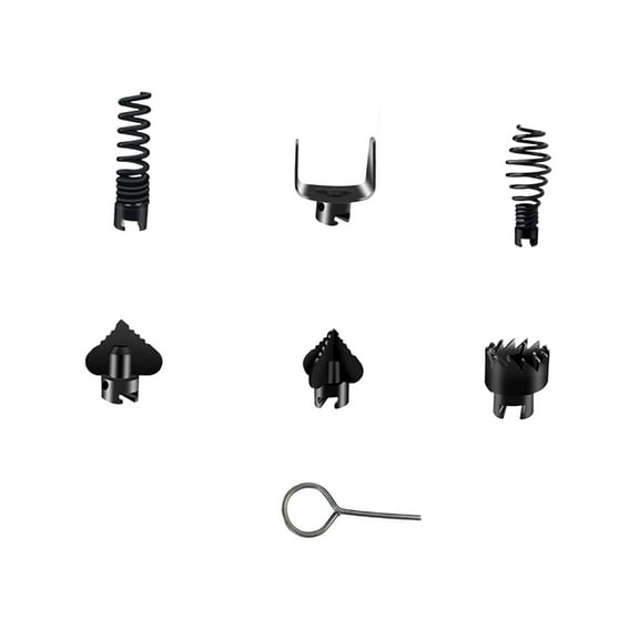 deevoka Cutter Head Tool Cutter Head for Dredging Pipe Plunger Drain Cleaner Combination Black 7pcs