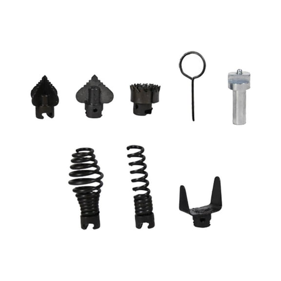deevoka Cutter Head Tool Cutter Head for Dredging Pipe Plunger Drain Cleaner Combination Black 8pcs