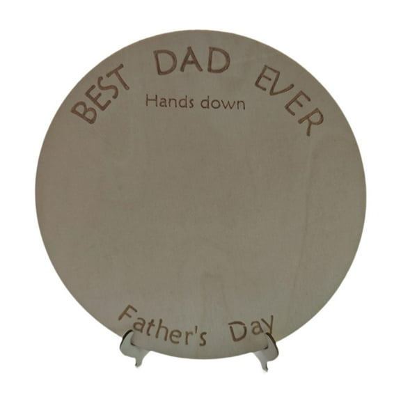 deevoka DIY Handprint Collection Holiday Home Decor Fathers Day Gift Plaque with Base
