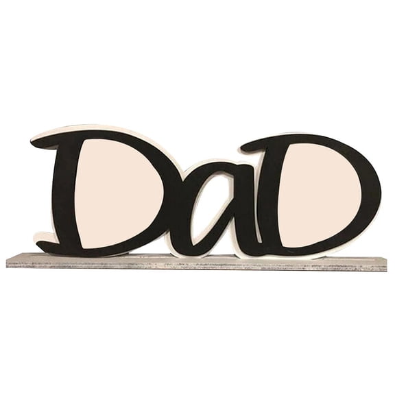 deevoka Dad Photo Frame, Dad Photo Holder Unique Creative Desktop Ornament, Creative Dad Black Dad