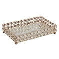 thumbnail image 1 of deevoka Decorative Makeup Vanity Trays Crystal Mirrored Cosmetics y Trinket Ornate Option2 S, 1 of 9