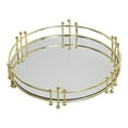 thumbnail image 1 of deevoka Decorative Tray Ideal Gift Tabletop Display for Toiletries Bathroom Cosmetic Golden, 1 of 9
