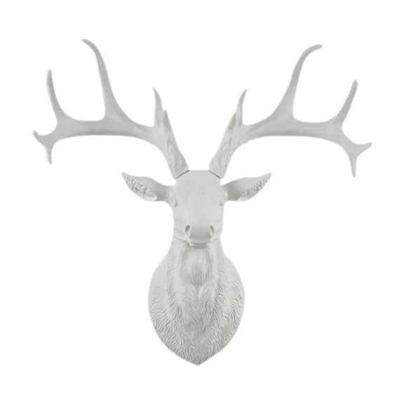 deevoka Deer Wall Sculpture Deer Head Sculpture for Bar Dining Room white