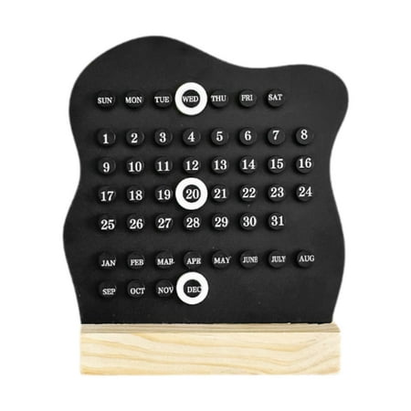 deevoka Desk Calendar Aesthetic Creative Desk Decoration for Dorm Restaurant Kitchen Black