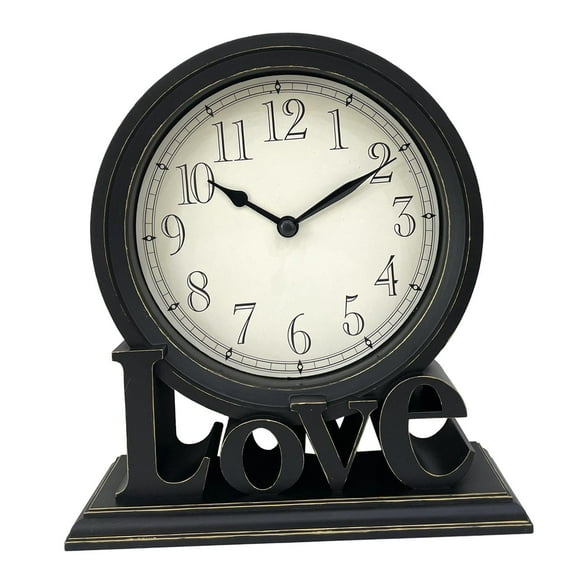 deevoka Desk Clock European Classic Decorative Retro for Bedside Bedroom Table A