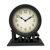 deevoka Desk Clock European Classic Decorative Retro for Bedside Bedroom Table B