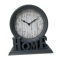 deevoka Desk Clock Non Ticking Decorative Table Clock for Bedroom Desktop Room Decor Edge