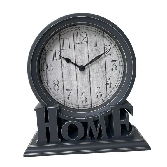 deevoka Desk Clock Non Ticking Decorative Table Clock for Bedroom Desktop Room Decor Edge