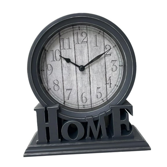 deevoka Desk Clock Non Ticking Decorative Table Clock for Bedroom Desktop Room Decor Edge