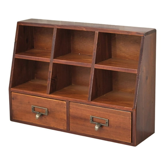 deevoka Desktop Countertop Cabinet Display Shelf Condiment Storage Tabletop Display Rack