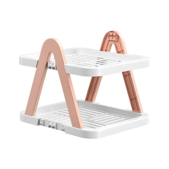 deevoka Desktop Storage Shoe Closet Multi Layer Shoe Shelf for Kitchen Entryway Dorm 2 tiers