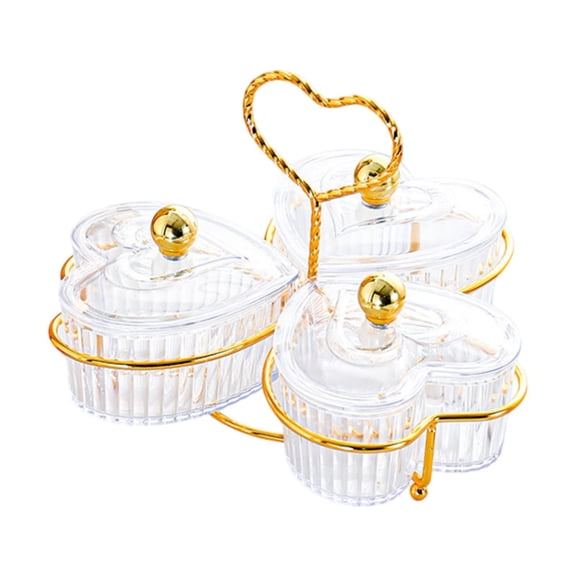 deevoka Distribated serving removable small that can easily transport that Clear 3 Bowls
