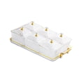 thumbnail image 1 of deevoka Divided Serving Dishes Nordic Dried Fruit Plate for Chocolate Cookies Fruits clear, 1 of 9