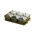 thumbnail image 1 of deevoka Divided Serving Dishes Nordic Dried Fruit Plate for Chocolate Cookies Fruits green, 1 of 9