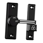 deevoka Door Latch Guard Flip Door Sliding Latch for Barn Sliding Door Garage Garden Black