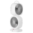 thumbnail image 1 of deevoka Double Layer Rotating Fan Cooling Fan Convenient Compact Portable Table Fan Rechargeable for Bedroom Office Kitchen Dormitory Gray, 1 of 8