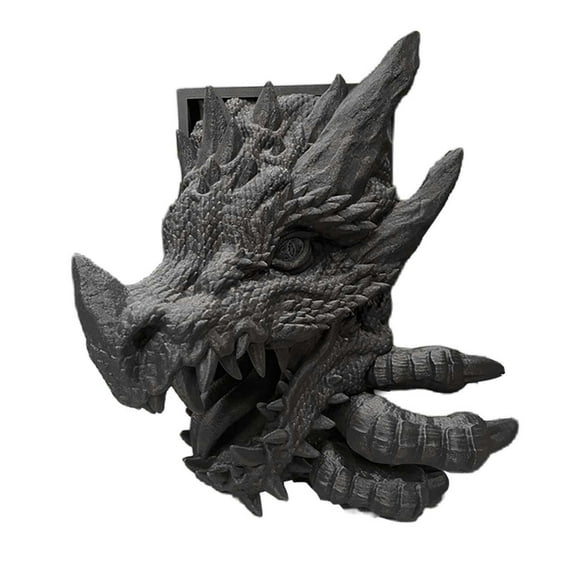 deevoka Dragon Bookend Art Crafts Ornament for Heavy Books Animal Sculpture Book Support