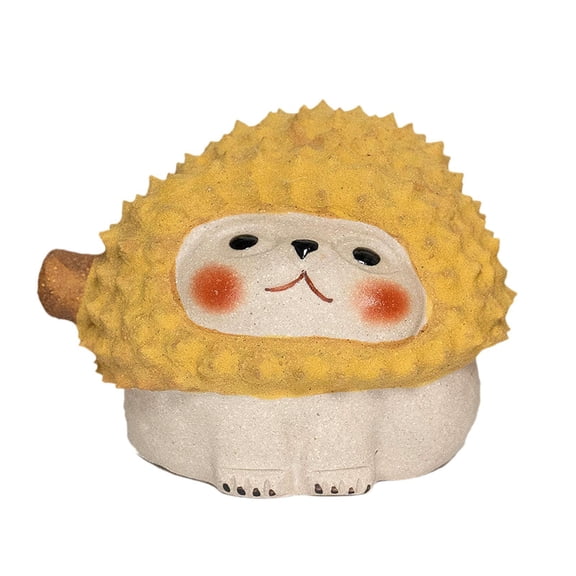 deevoka Durian Animal Statue Art Crafts for Table Centerpiece Tea Ceremony Farmhouse Cat Shape