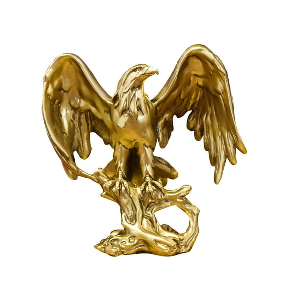 deevoka Eagle Resin Ornaments Statue Creative Spreading Wing Statue for Bookshelf