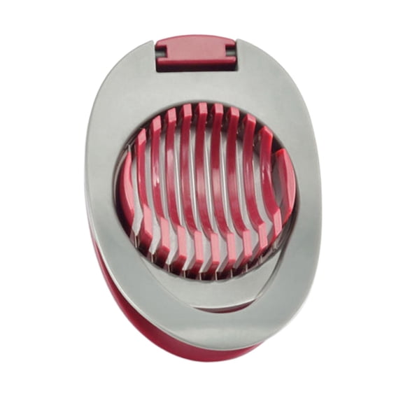 deevoka Egg cutter for hard boiled eggs, easy to cut eggs into slices, wedges and dices, Red