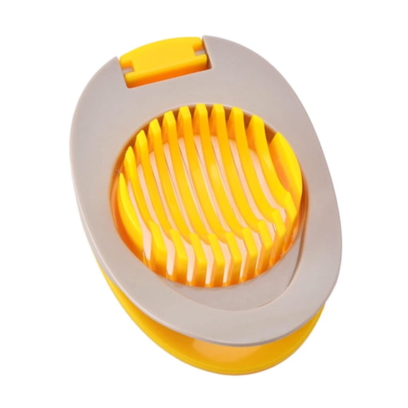 deevoka Egg cutter for hard boiled eggs, easy to cut eggs into slices, wedges and dices, Yellow