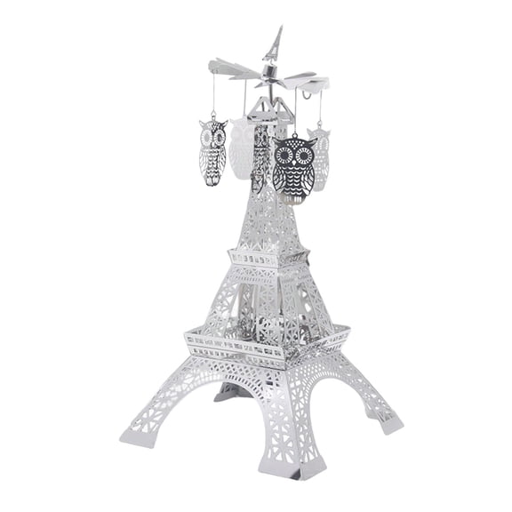 deevoka Eiffel Tower Statue Candle Holder Table Centerpieces Stainless Steel for Cabinet Wedding Gift Desktop Decoration Elegant Beautiful Decoration Durable , Owl