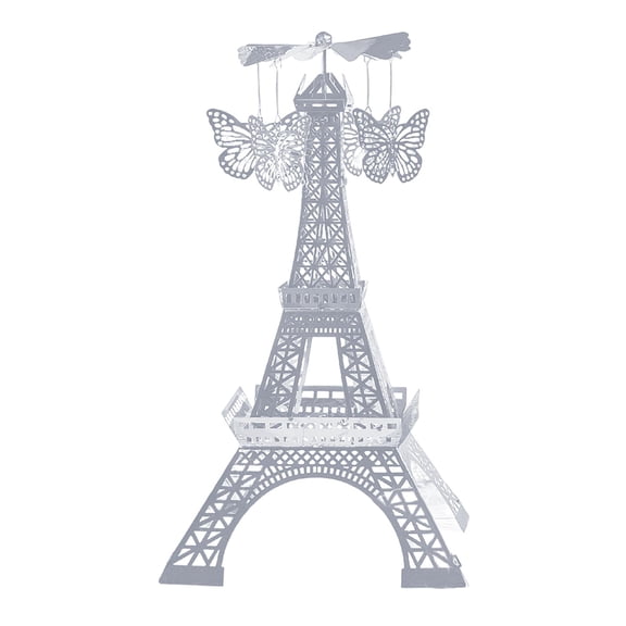 deevoka Eiffel Tower Statue Candle Holder Table Centerpieces Stainless Steel for Cabinet Wedding Gift Desktop Decoration Elegant Beautiful Decoration Durable , Butterfly